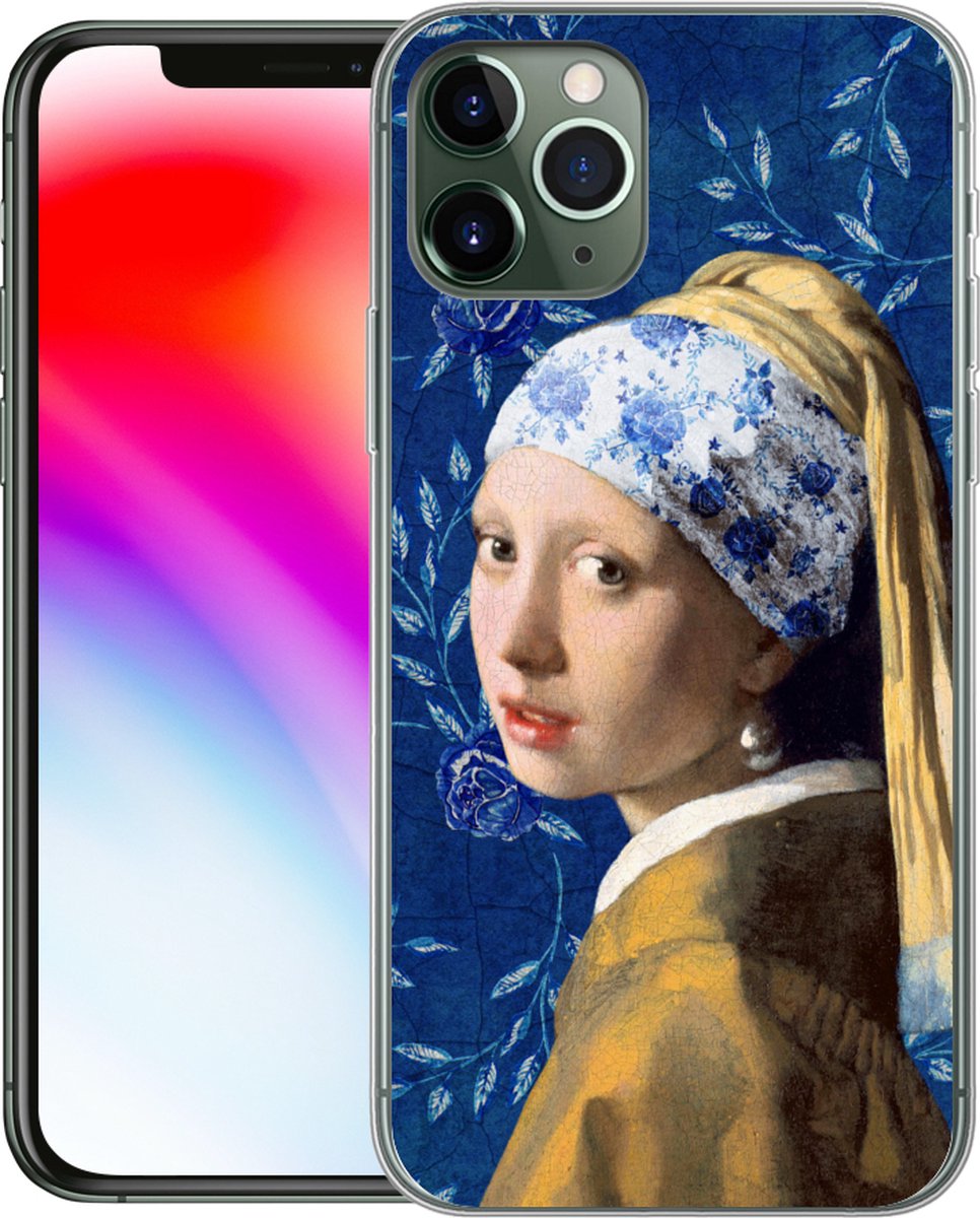 Coque iPhone 11 Pro - Boucle d'oreille Fille avec une perle - Blauw de  Delft - Vermeer... | bol.com