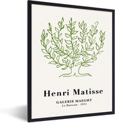 Fotolijst incl. Poster - Matisse - Boom - Groen - Natuur - Kunst - 30x40 cm - Posterlijst