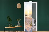 Deurposter - Strand - Duinen - Zomer - Zee - Deursticker - Fotobehang deur - Deur decoratie - Woonkamer - Slaapkamer - Sticker zelfklevend - 85x215 cm - Toilet - Badkamer