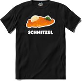 Schnitzel -  grappig verjaardag kleding cadeau - eten teksten - T-Shirt - Heren - Zwart - Maat 4XL