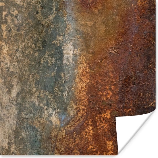 Affiche Acier - Rouille - Vieux - Oranje - Grijs - Motif - Abstrait - 30x30 cm