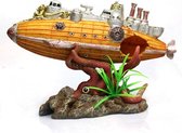 Onderzeeboot met Octopus – Ornament voor Aquarium – 22*8*15 cm