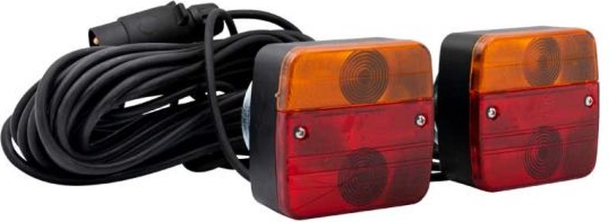 Verlichtingsset 7-polig 12 m kabel met magneet - TRAILERGEAR