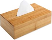Gräfenstayn® Cosmetic Tissues Box gemaakt van bamboe - dispenser voor alle standaard zakdoekjes & papieren handdoekjes - zakdoekjesdoos gemaakt van hout ook als decoratie voor de bank & woonkamer