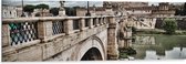 WallClassics - Dibond - Stad Rome - 120x40 cm Foto op Aluminium (Wanddecoratie van metaal)