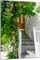 WallClassics - Tuinposter – Boog van Bloemen - 100x150 cm Foto op Tuinposter  (wanddecoratie voor buiten en binnen)