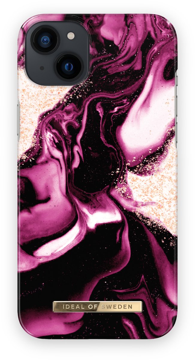 iDeal of Sweden hoesje voor iPhone 14 Plus - Backcover - Fashion Case - Golden Ruby Marble