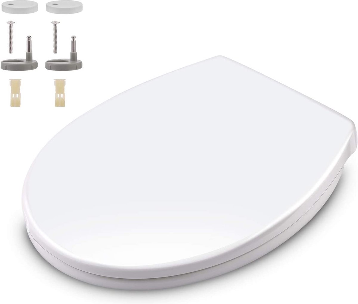 WC-bril met zachte sluiting - O-vormige toiletpot - softclose-rem - snel te ontgrendelen - ShopVlot