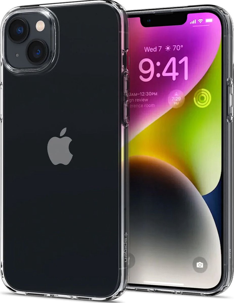 Spigen Crystal Flex Geschikt voor Apple iPhone 14 Plus Back Cover Transparant