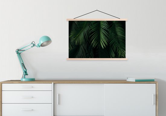 Porte-affiche avec affiche - Affiche scolaire - Feuilles - Tropical - Motifs - Garçons - Filles - Enfants - Enfant - 90x60 cm - Lattes vierges