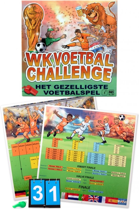 WK Voetbal Bordspel challenge Gezelschapsspel - WK Oranje Belgie rode  duivels Holland... | bol