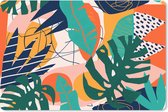 Bureau onderlegger - Muismat - Bureau mat - Jungle - Vormen - Kleuren - Jongens - Meisjes - Kinderen - 60x40 cm