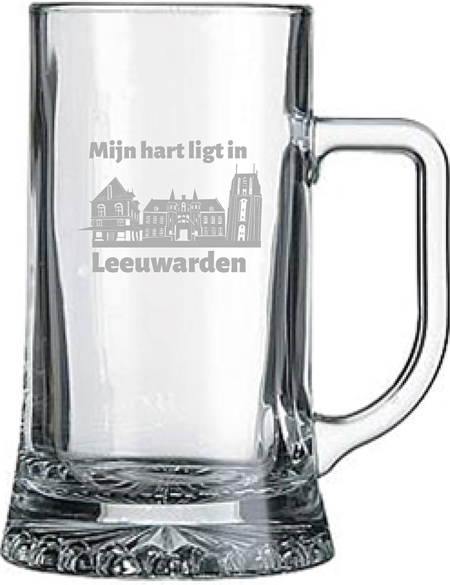 Gegraveerde bierpul 50cl Leeuwarden