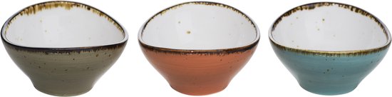Dip schaaltjes, 6 stuks, ronde mini-kommen voor sojasaus, dips, sauzen, specerijen, snacks, noten - 8,7 cm x 2,5 cm (mat zwart