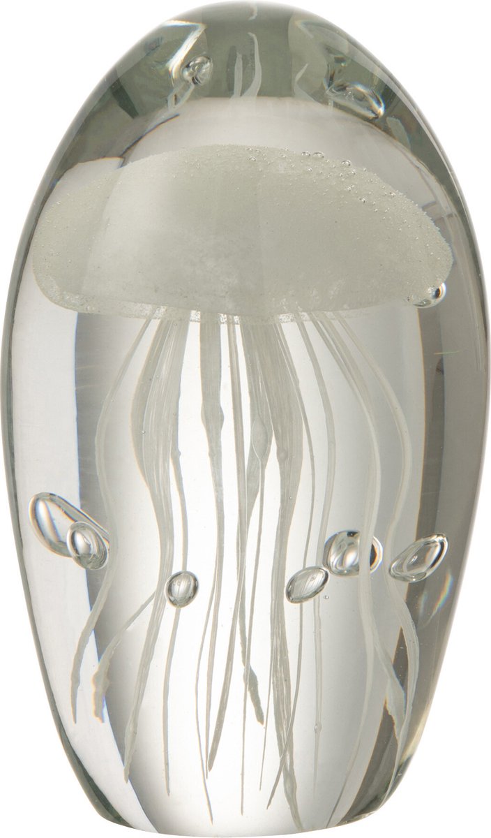 J-Line prese-papier Kwal - glas - wit - small