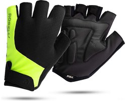 Rogelli Essential Fietshandschoenen Zomer - Wielrenhandschoenen - Korte Vinger - Heren - Fluor - Maat XL