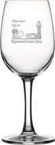 Gegraveerde witte wijnglas 26cl Egmond aan Zee