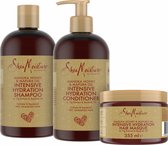 Shea Moisture Manuka Honey & Mafura Oil - Shampoo Conditioner & Haarmasker - Intensive Hydration - Set of 3