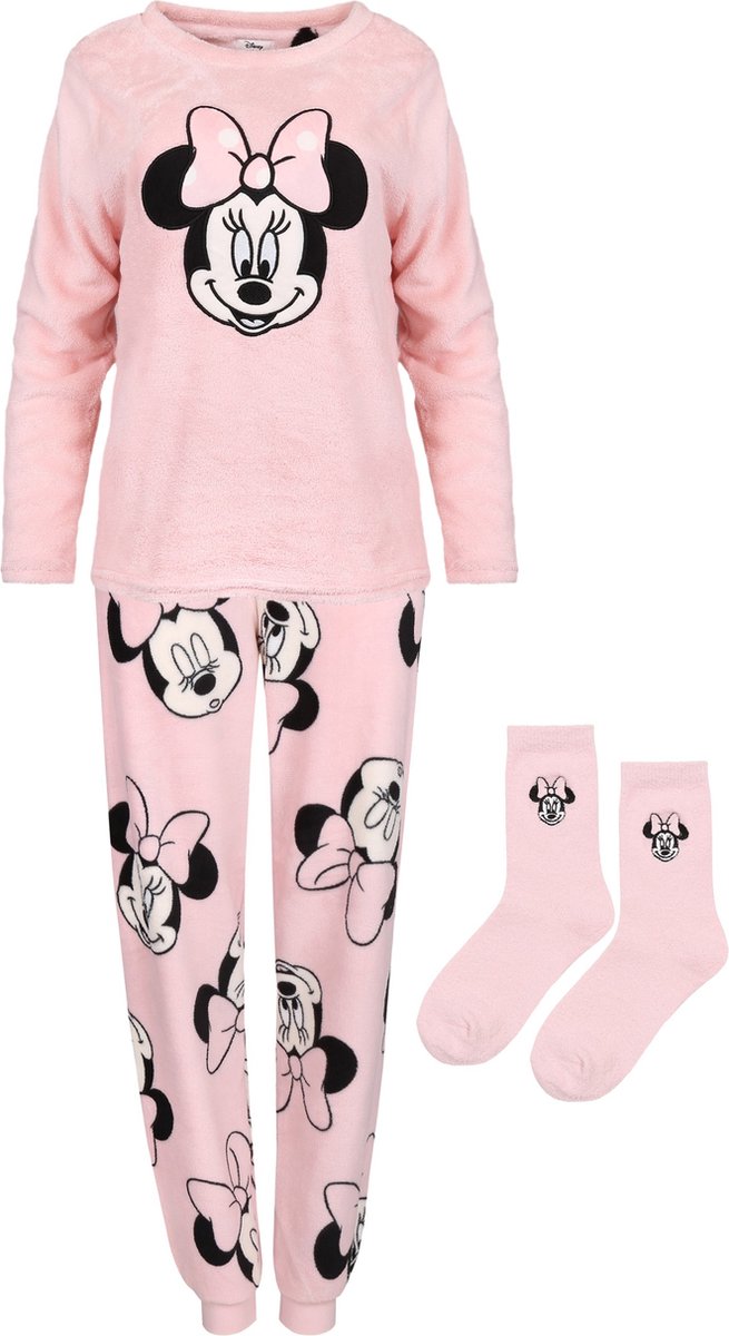 DISNEY Minnie Mouse - Coffret Cadeau : Pyjama + Chaussettes Femme, Polaire,  Rose / XS | bol