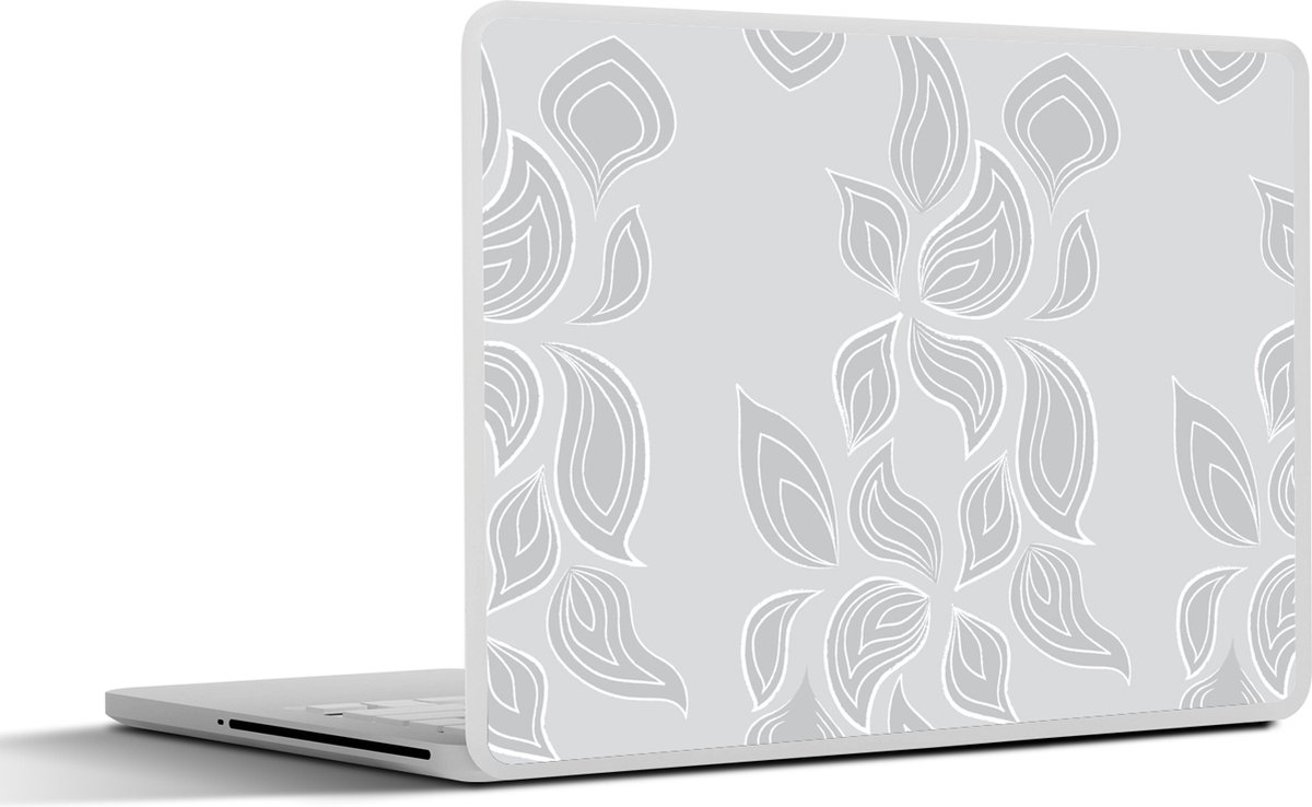 Laptop sticker - 10.1 inch - Contour - Patronen - Bladeren - 25x18cm - Laptopstickers - Laptop skin - Cover