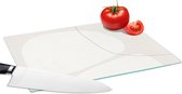 Glazen Snijplank - 28x20 - Pastel - Minimalisme - Design - Snijplanken Glas - Snijplank glas transparant