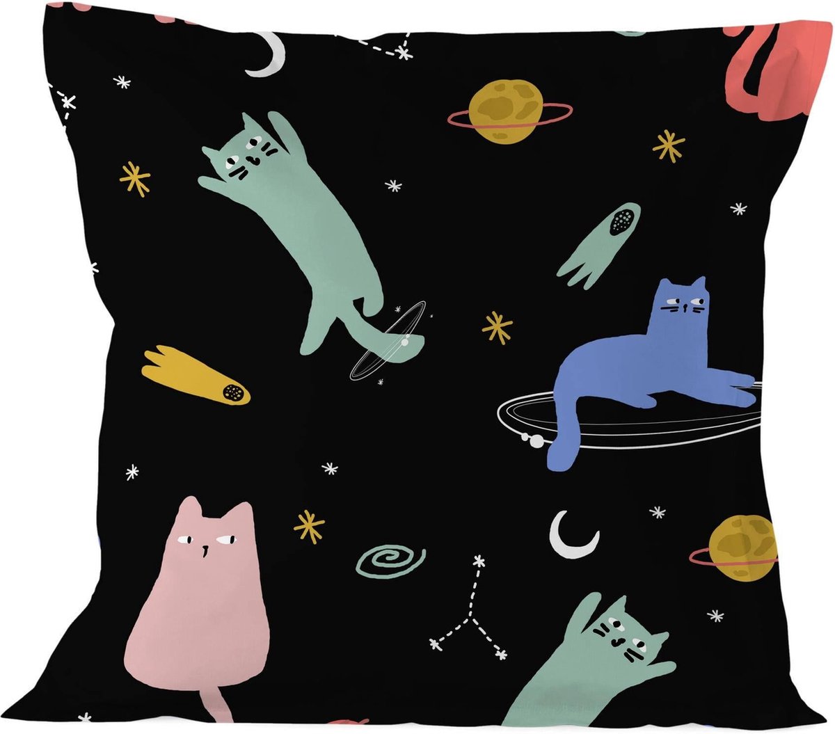 Aware | Kussensloop Cosmic Cats