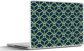 Laptop sticker - 10.1 inch - Patronen - Kubus - 3D - 25x18cm - Laptopstickers - Laptop skin - Cover