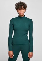 Urban Classics - Ladies Rib Knit Turtleneck Sweater/trui - M - Groen