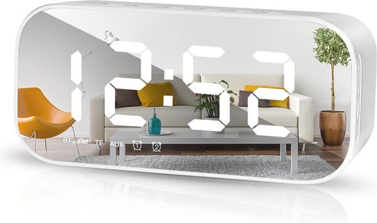 COLSUR Wake-up Light, zonsopgangsimulatie, lichtwekker met draadloos opladen, witte geluidsmachine met 7 natuurlijke geluiden voor baby, bluetooth-luidspreker en sluimerfunctie (ideaal cadeau COLSUR Wake-up Light, zonsopgangsimulatie, lichtwekker met draadloos opladen, witte geluidsmachine met 7 natuurlijke geluiden voor baby, bluetooth-luidspreker en sluimerfunctie (ideaal cadeau