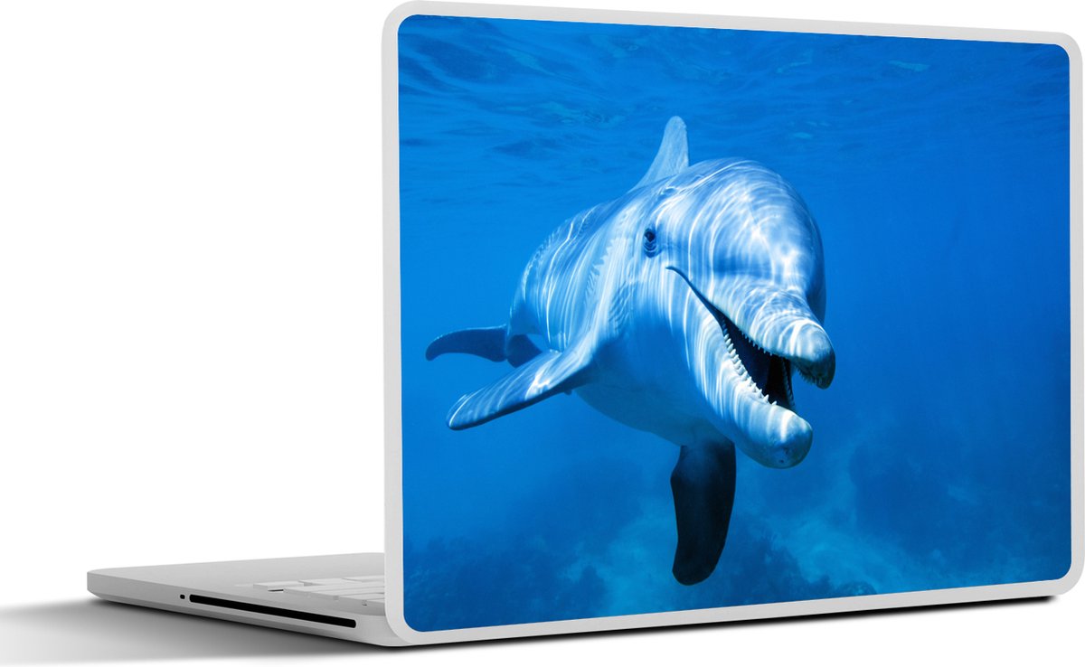Laptop sticker - 12.3 inch - Dolfijn - Water - Zee - 30x22cm - Laptopstickers - Laptop skin - Cover