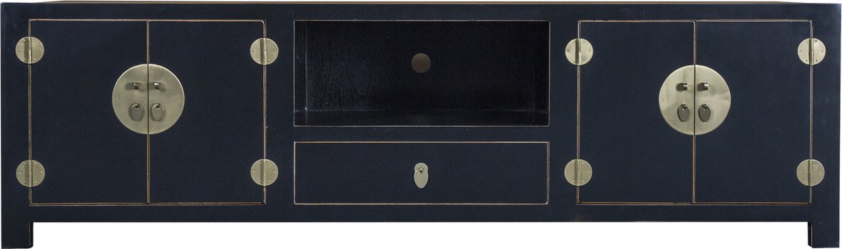 Fine Asianliving Chinese TV Meubel Zwart Bamboe B190xD56xH56cm Chinese Meubels Oosterse Kast