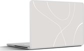 Laptop sticker - 14 inch - Line art - Abstract - Pastel - 32x5x23x5cm - Laptopstickers - Laptop skin - Cover
