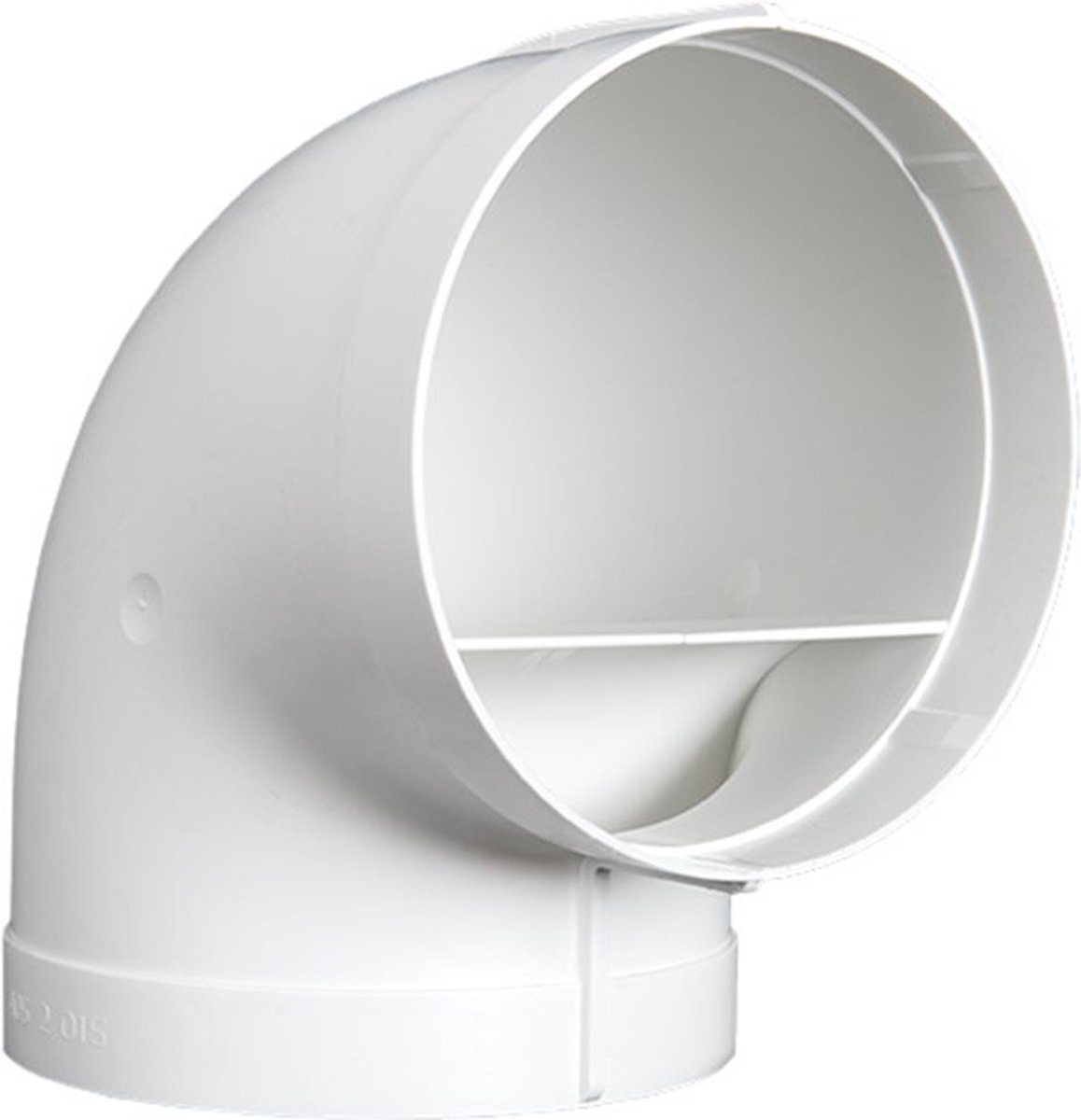 Nedco ventialtiebuis bocht 150mm - ECO+ - kunststof - wit