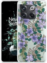 OnePlus 10T Hoesje Purple Flowers - Designed by Cazy