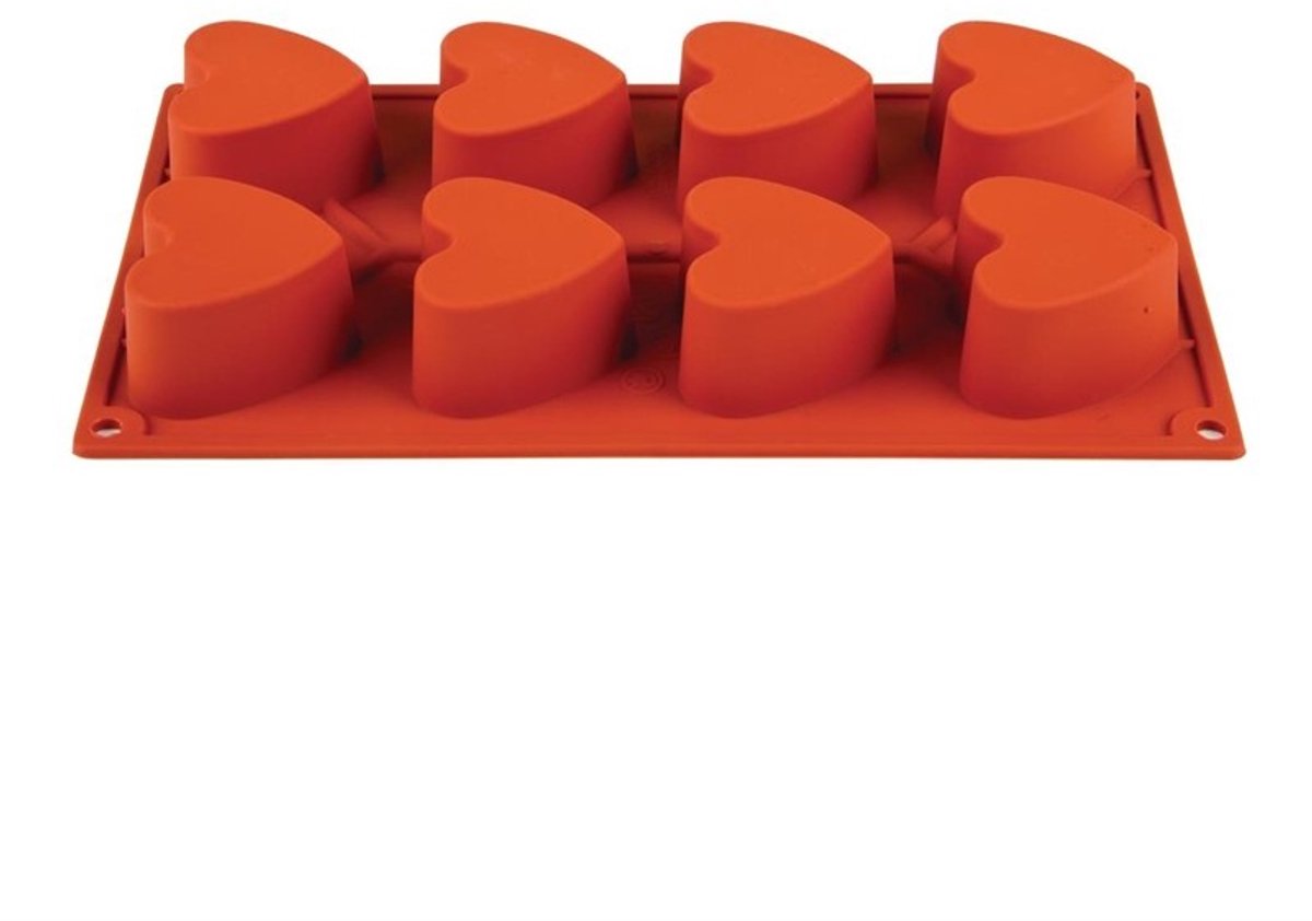 Pavoni Formaflex silconen bakvorm 8 hartjes