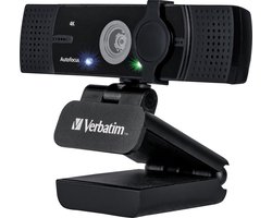 Verbatim 49580 webcam 3840 x 2160 Pixels USB 2.0 Zwart
