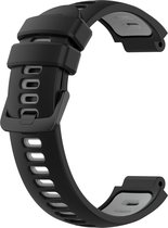 Bracelet Strap-it Sport adapté pour Garmin Forerunner 735xt / 235 / 230 / 220 / 620 / 630 - Bracelet de montre - Dragonne - Zwart/ gris