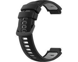 Sport bandje geschikt voor Garmin Forerunner 735xt / 235 / 230 / 220 / 620 / 630 - Horlogeband - Polsband - Zwart/grijs
