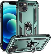 Coque pour iPhone 14 Plus - Coque MobyDefend Armor avec Ring rotatif - Vert clair - Coque pour téléphone portable - Coque pour téléphone adaptée à : iPhone 14 Plus
