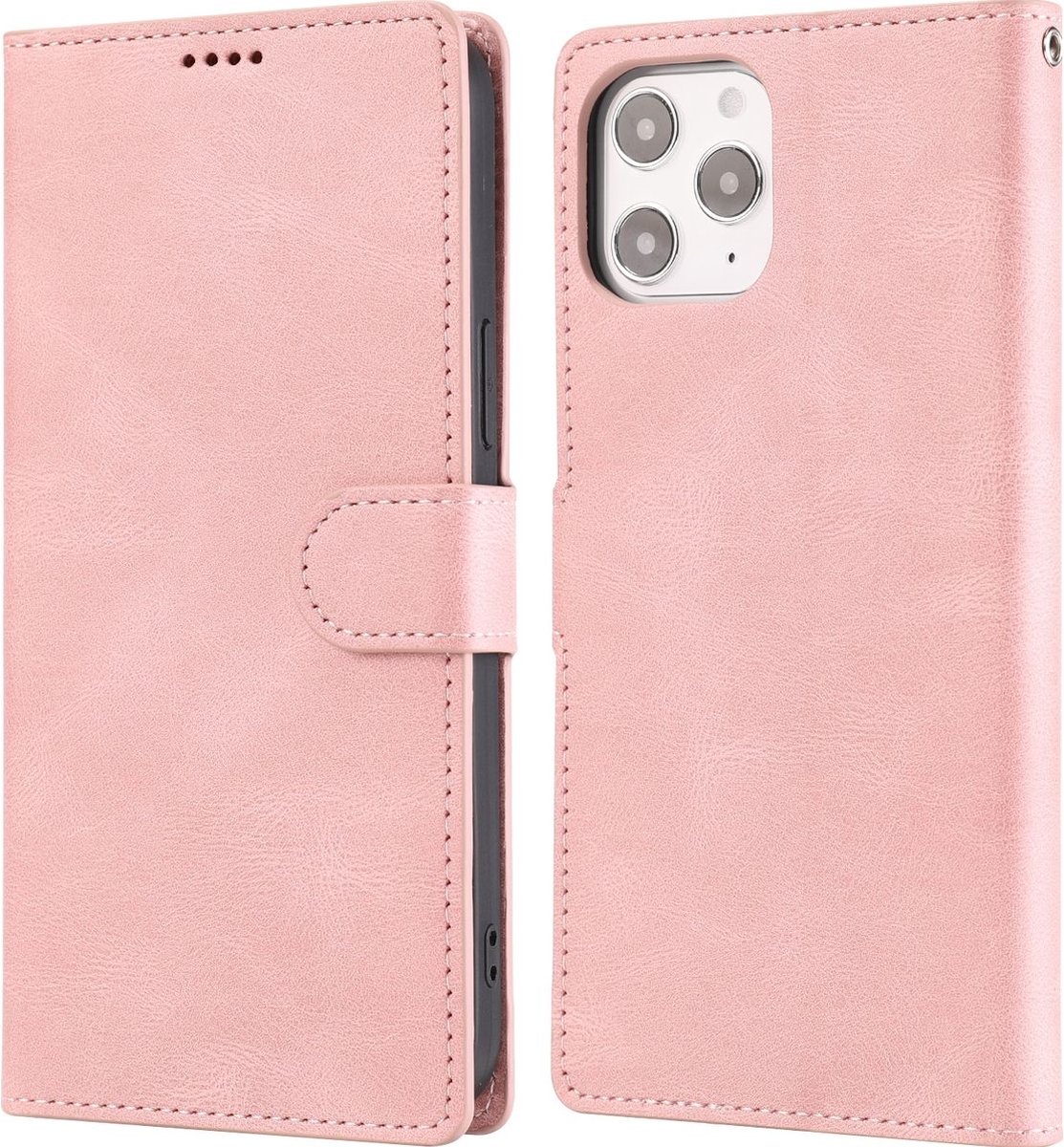 Mobigear Wallet Telefoonhoesje geschikt voor Apple iPhone 14 Pro Max Hoesje Bookcase Portemonnee - Roségoud