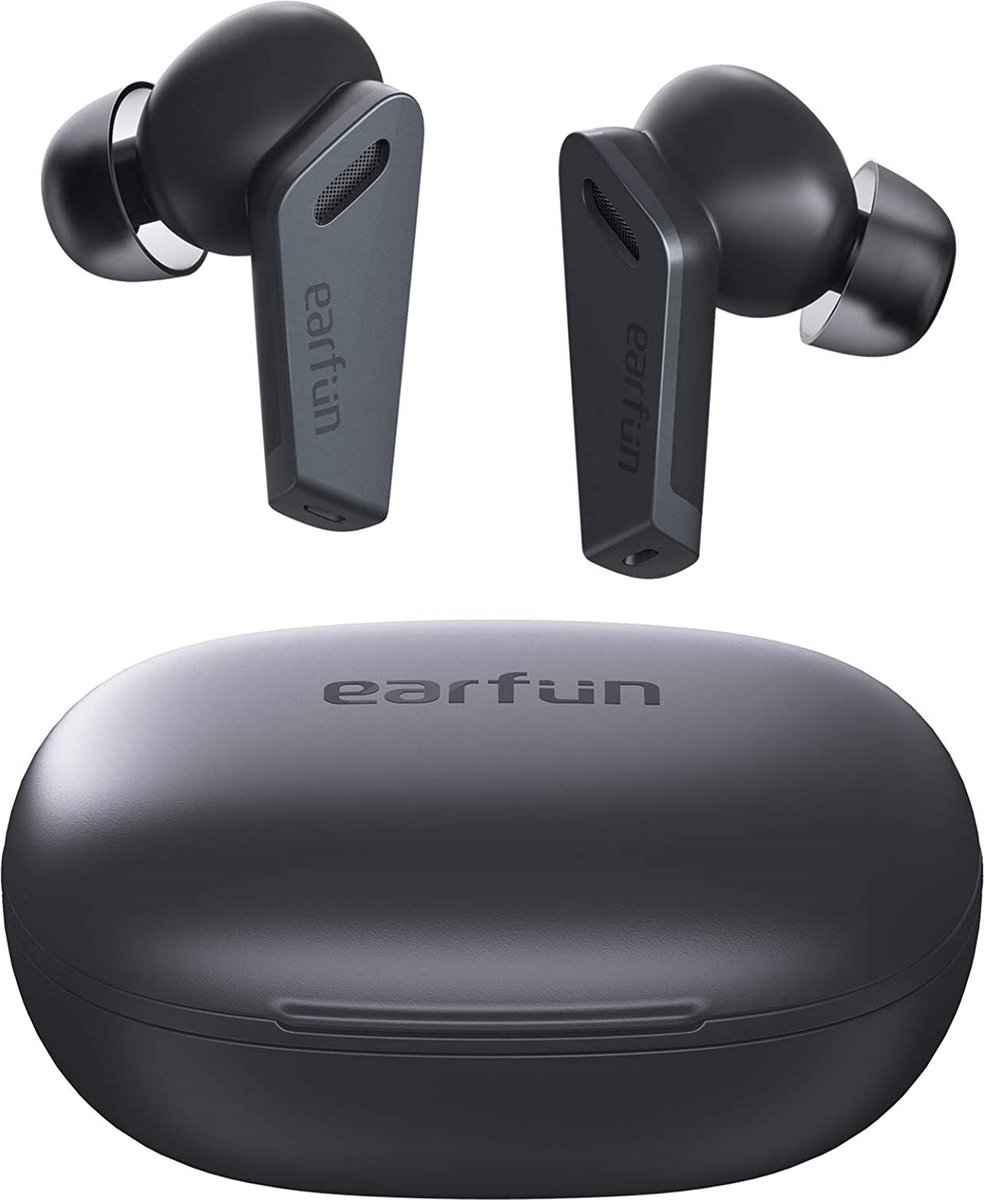 Earfun Air Pro - Draadloos - Bluetooth 5.0 oordopjes - In-ear - Hybrid active noise cancelling - Microfoon - Earbuds - IPX5 - Voice assistant - Zwart