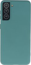 Hoesje 2.0mm Dikke Siliconen Back Cover Kleur Groen geschikt voor Samsung Galaxy S21