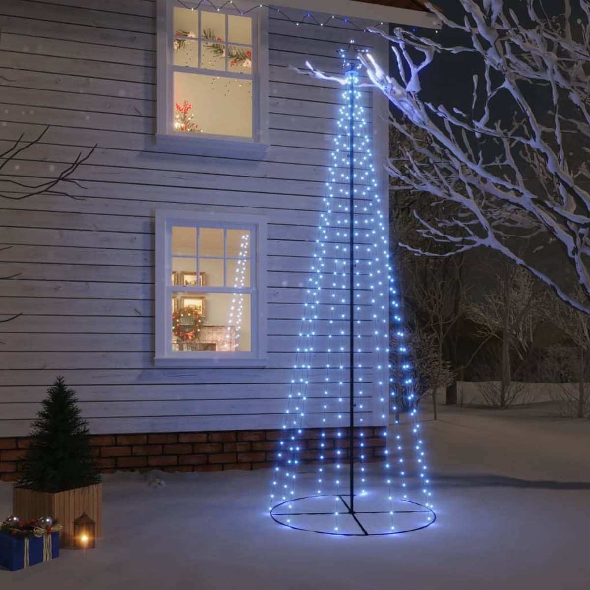 Prolenta Premium - Kegelkerstboom 310 LED's blauw 100x300 cm