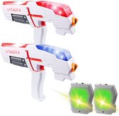 Laser X -  twee blasters speel pistolen - Wit