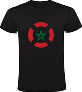 Marokko Heren T-shirt | Marokaanse vlag | Morocco | Noord Afrika | WK | voetbal | Leeuwen van de Atlas  | Zwart