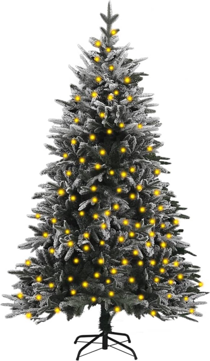 Prolenta Premium - Kunstkerstboom met LED's en sneeuw 150 cm PVC en PE