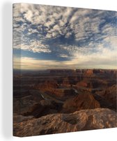 Murs massifs du Grand Canyon et du fleuve Colorado incurvé en Amérique Toile 20x20 cm - petit - Tirage photo sur toile (Décoration murale salon / chambre)