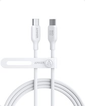 Anker USB-C vers USB-C - Câble de charge écologique - Certifié MFi - MacBook Pro - iPad Pro - iPad Air 4 - Samsung Galaxy S21 - 100W - 1,8 m - Wit