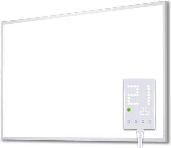 Könighaus 600w Smart Dual-infraroodverwarming Wit Met Display Vrijstaand Wandmontage