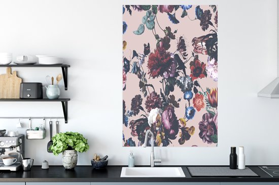 Affiche Fleurs - Motifs - Vintage - 80x120 cm